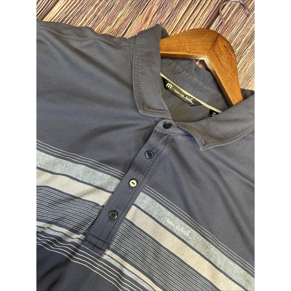 Travis Mathew Polo Golf‎ Shirt Short Sleeve Gray Men's 2XL